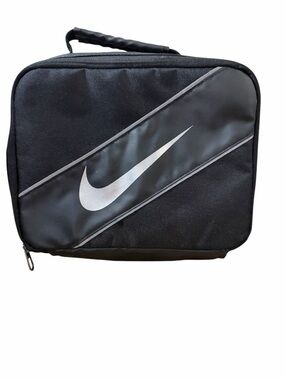 Nike Black Toiletry/Lunch Bag with White Swoosh